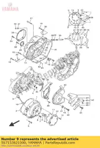 yamaha 5S7153621000 plugue, nível de óleo - Lado inferior