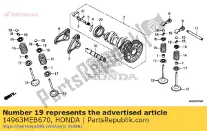 Honda 14963MEB670 calço, taco (2.750) - Lado inferior