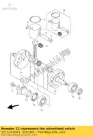 1215101B41, Suzuki, pin,piston suzuki rm 125 1998 1999 2000 2001 2002 2003 2004 2005 2006 2007 2008, New