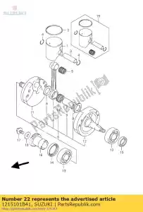 suzuki 1215101B41 axe, piston - La partie au fond