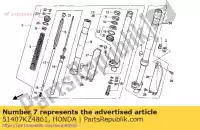 51407KZ4861, Honda, sub comp., amortyzator honda cr  r crm cr125r 125 , Nowy