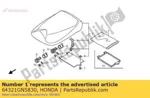 Honda 64321GN5830 vis, fr. couverture - La partie au fond