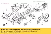 52101MV9000, Honda, parafuso, pivô do braço oscilante honda cbr xrv 600 750 1991 1992 1993 1994 1995 1996 1997 1998 1999 2000, Novo