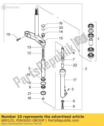 Aprilia 600125, Bague d'arrêt, OEM: Aprilia 600125