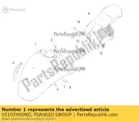 65102900ND, Piaggio Group, parafango anteriore     , Nuovo