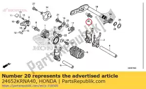 honda 24652KRNA40 pasador, resorte de retorno del cambio de marchas - Lado inferior