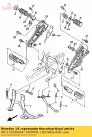 447274330000, Yamaha, bekleding, achterste voetsteun yamaha xj 600 1986 1989 1990 1991, Nieuw