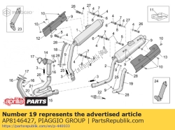 Aprilia AP8146427, Lewa os?ona rury wydechowej, OEM: Aprilia AP8146427