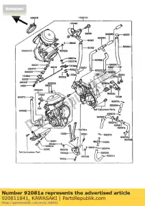 Kawasaki 920811841 spring,throttle lever - Bottom side