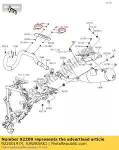 kawasaki 922001974 01 washer,6.5x16x1 - Bottom side