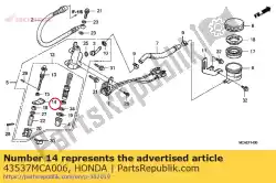 Here you can order the plate, switch from Honda, with part number 43537MCA006: