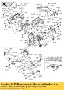 Kawasaki 110551888 bracket,cowling,rh - Bottom side