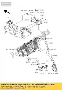 kawasaki 430780025 reservoir er650a6s - Bottom side