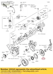 Kawasaki 132161148 gear-comp, oneway clut - Onderkant