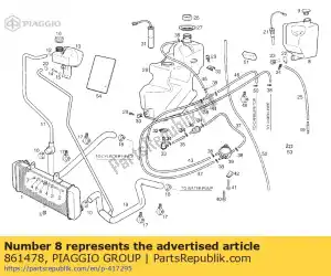 Piaggio Group 861478 mixer olietank - Onderkant