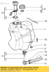 Ici, vous pouvez commander le indicateur auprès de Piaggio Group , avec le numéro de pièce 299656: