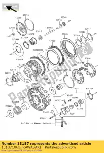 kawasaki 131871063 fonctionnement embrayage à plaque vn1500-a - La partie au fond