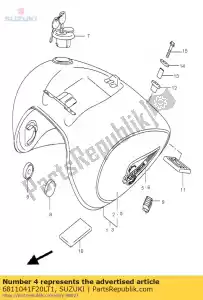 Suzuki 6811041F20LT1 tape set, brandstof t - Onderkant