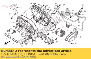 Honda 17210MFAD00 elemento, filtro de ar - Lado inferior