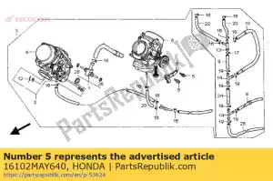 Honda 16102MAY640 carburetor assy,r - Bottom side