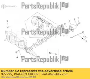 Piaggio Group 977795 plate light wiring - Bottom side