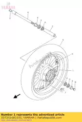 Aqui você pode pedir o roda fundida, dianteira em Yamaha , com o número da peça 1D7251681035: