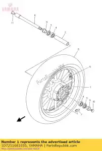 yamaha 1D7251681035 roda fundida, dianteira - Lado inferior