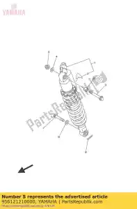 yamaha 956121210000 nut, u - Bottom side