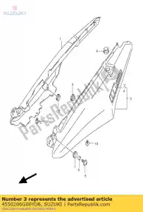 Suzuki 4550206G00YD8 fodera, coda del sedile - Il fondo