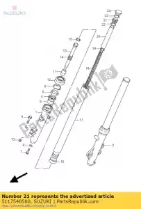 suzuki 5117548500 assento, fr, garfo - Lado inferior