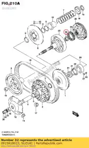 Suzuki 0915918023 nut - Bottom side