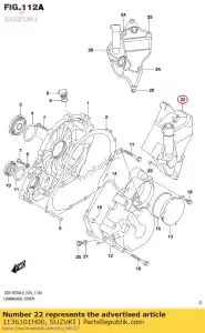 suzuki 1136101H00 dekking, eng sproc - Onderkant