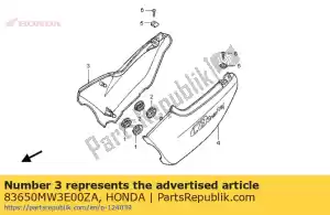 Honda 83650MW3E00ZA conjunto de capa, r. lado (wl) * - Lado inferior