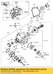 Here you can order the oil seal,tc35527 from Kawasaki, with part number 920491038: