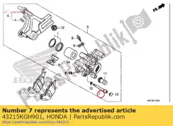 pin, hanger van Honda, met onderdeel nummer 43215KGH901, bestel je hier online: