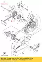 5B6253210035, Yamaha, Plaque, sabot de frein yamaha  tt r 110 2008 2009 2010 2011 2012 2013 2014 2015 2016 2017 2018 2019 2021, Nouveau