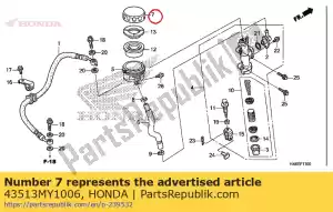 honda 43513MY1006 bouchon, tasse d'huile - La partie au fond