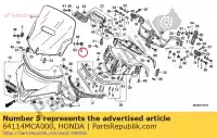 64114MCA000, Honda, dado, regolazione del parabrezza honda gl goldwing a  bagger f6 b gold wing deluxe abs 8a gl1800a gl1800 airbag 1800 , Nuovo