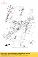 34B231020000, Yamaha, conjunto de horquilla delantera (izq.) yamaha yp 400 2009 2010 2011, Nuevo