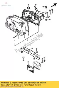 suzuki 3571243440 lente, peine trasero. - Lado inferior