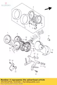 suzuki 3415032F00 case assy, ??inferior - Lado inferior