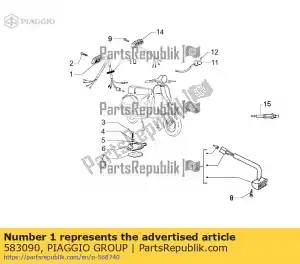 Piaggio Group 583090 light switch - Bottom side
