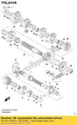 Aqui você pode pedir o engrenagem, 5ª conduzida em Suzuki , com o número da peça 2435115H01: