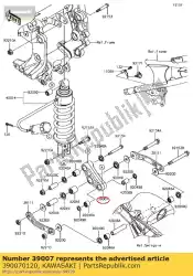 Qui puoi ordinare braccio-sospensione zg1400a8f da Kawasaki , con numero parte 390070120: