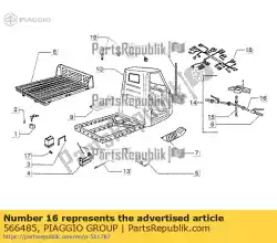 Qui puoi ordinare manopola gas da Piaggio Group , con numero parte 566485: