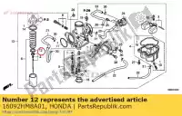 16092HM8A01, Honda, plaat b, klep honda trx250ex sporttrax sportrax trx250x trx250tm trx250tm1 250 , Nieuw