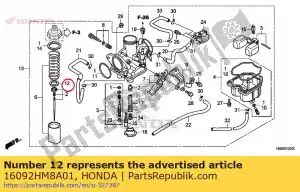 Honda 16092HM8A01 placa b, válvula - Lado inferior