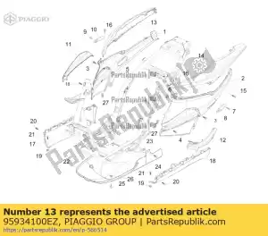 Piaggio Group 95934100EZ rh side panel - Bottom side