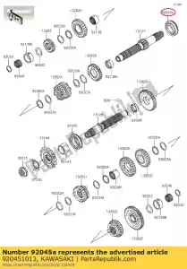 kawasaki 920451013 kogellagers, # 6205nx3 z250-a3 - Onderkant