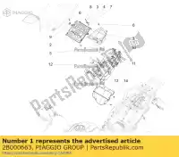 2B000663, Piaggio Group, Górna obudowa aprilia caponord zd4vkb000, zd4vkb001, zd4vkb003, zd4vkb00x, zd4vkb009 zd4vku00 1200 2013 2014 2015 2016 2017, Nowy